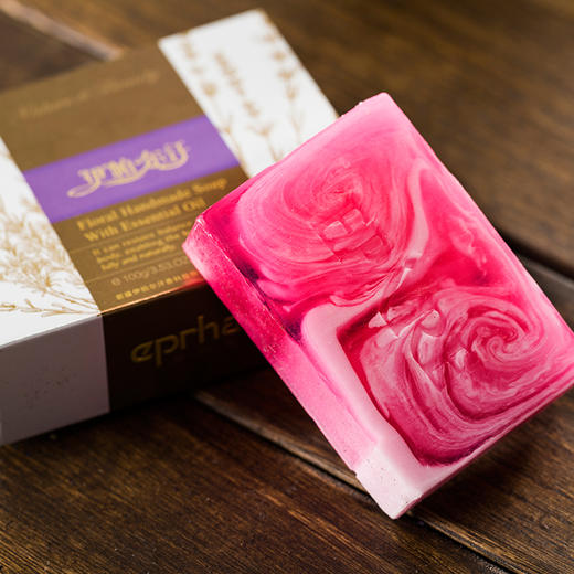 伊帕尔汗玫瑰精油漾花皂100g 手工皂官方旗舰店 商品图3