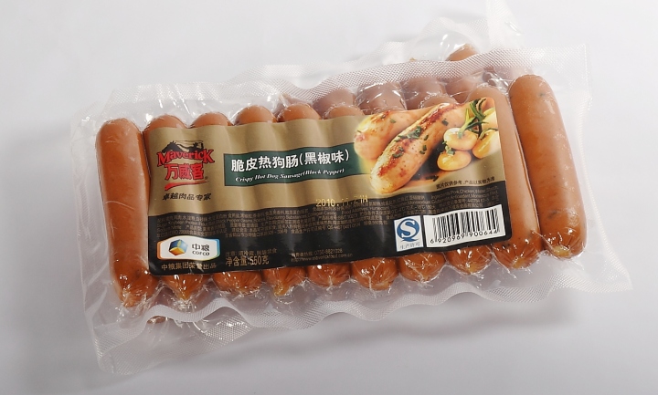 中粮万威客脆皮热狗肠550克 黑椒味(单拍3包起拍)