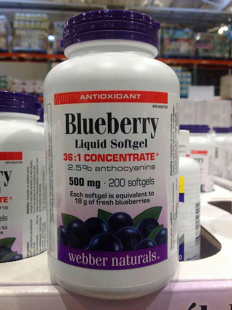 Webber Naturals Blueberry天然蓝莓浓缩精华胶囊