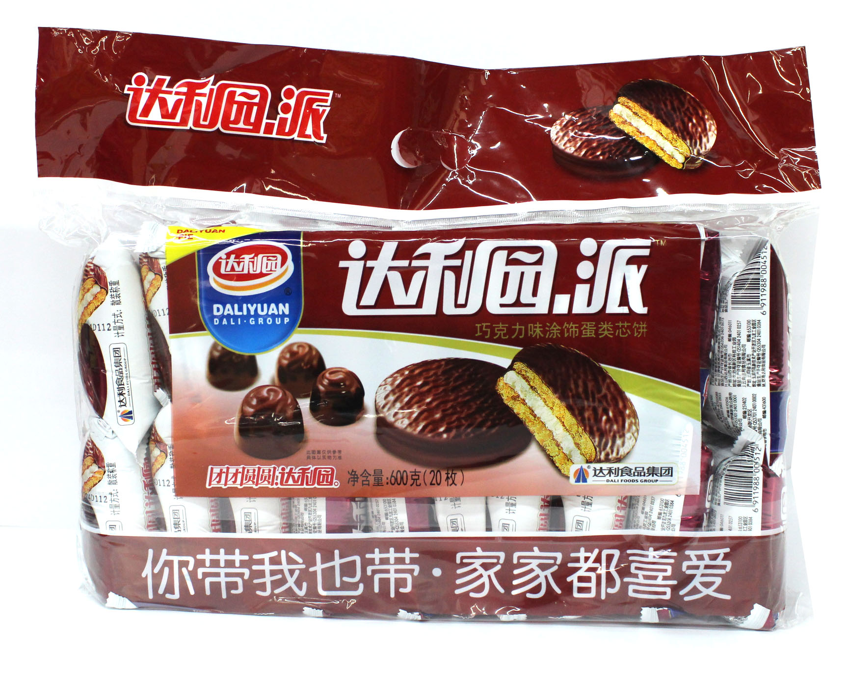 达利园夹心巧克力味蛋糕600g