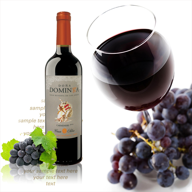 【智利卡萨斯华酒庄】多明戈窖藏卡门尼红葡萄酒