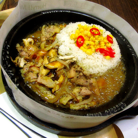 鸡肉香菇咖喱饭