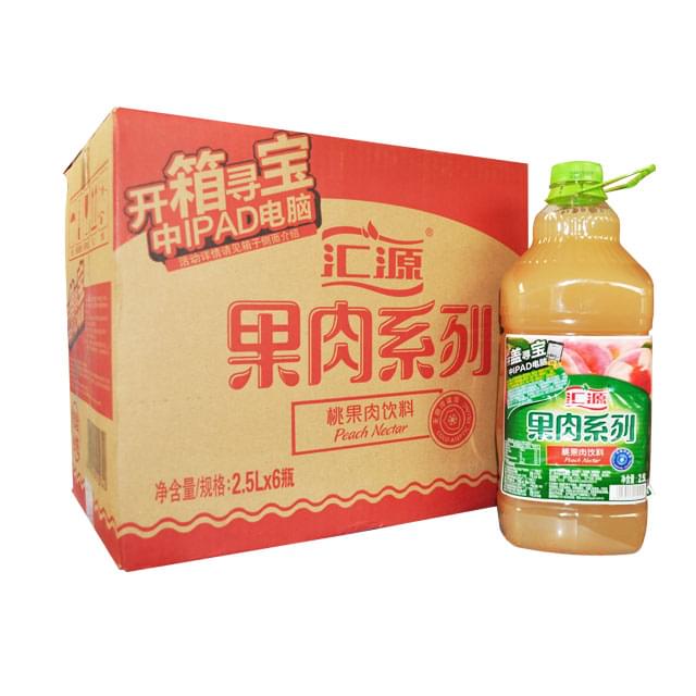 [果汁]汇源桃果肉果汁2.5l*6瓶