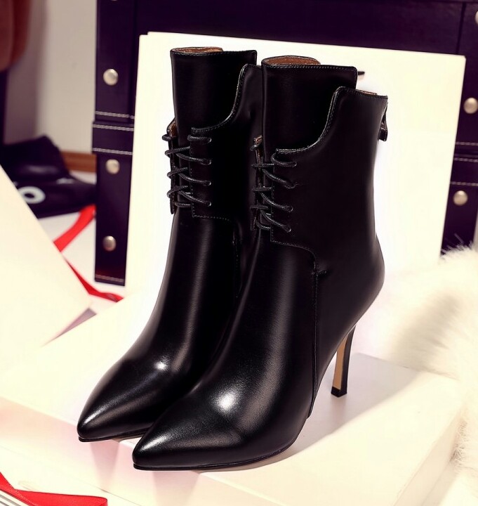 欧美流行时尚全头层牛皮女王靴