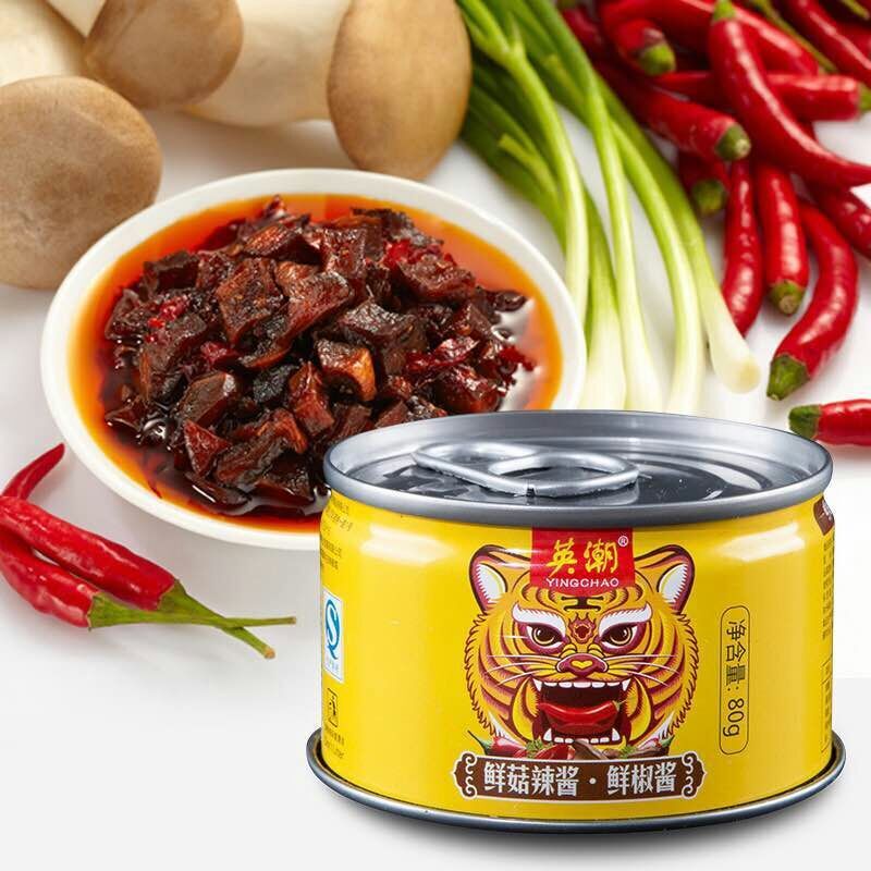 英潮鲜菇鲜椒酱80g/罐