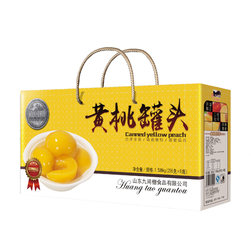 九间棚 黄桃罐头 礼盒1536g