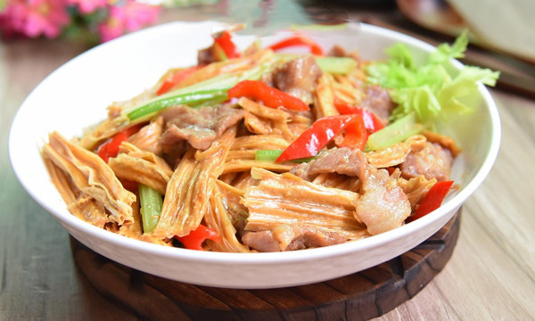 叉烧 腐竹炒肉饭