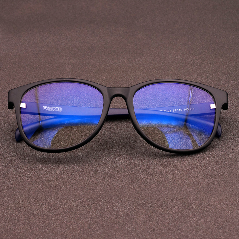 正品防近视眼镜护目抗蓝光镜片防辐射抗疲劳男女时尚镜架磨砂黑框