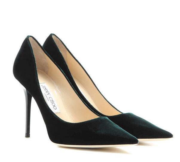 jimmy choo 天鹅绒面高跟鞋