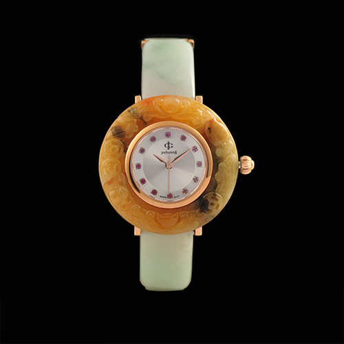 天然a货翡翠糯冰种女款腕表