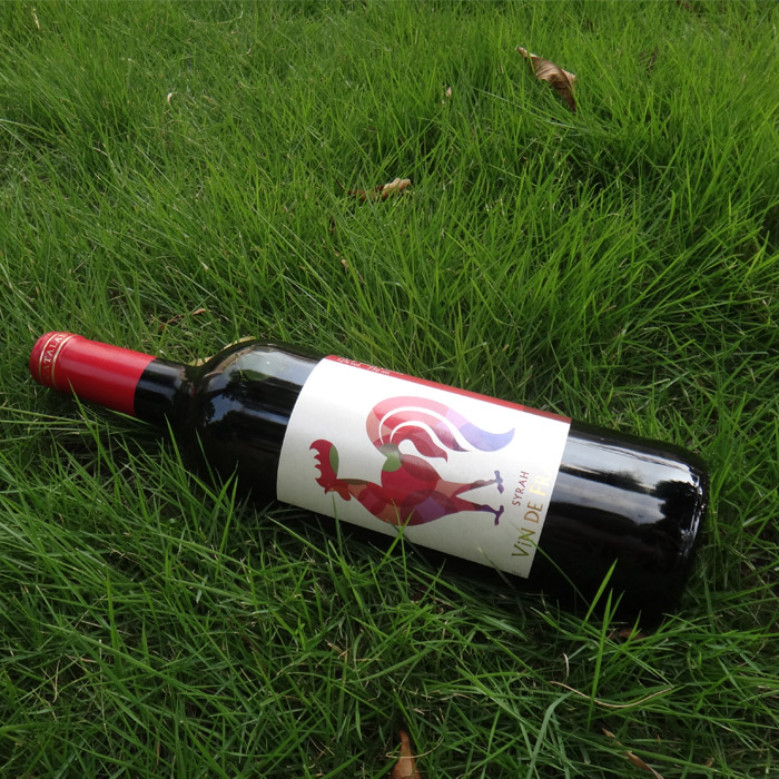 高卢雄鸡西拉干红葡萄酒张裕先锋法国原瓶进口