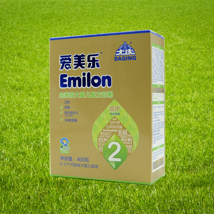 大庆奶粉 爱美乐金装2段400g婴幼儿6~12月婴儿成长配方牛奶粉包邮