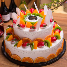 麦田香草 水果蛋糕 双层01