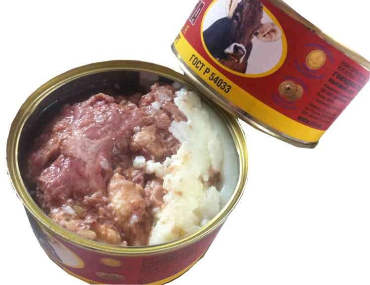 进口俄罗斯oba纯牛肉罐头