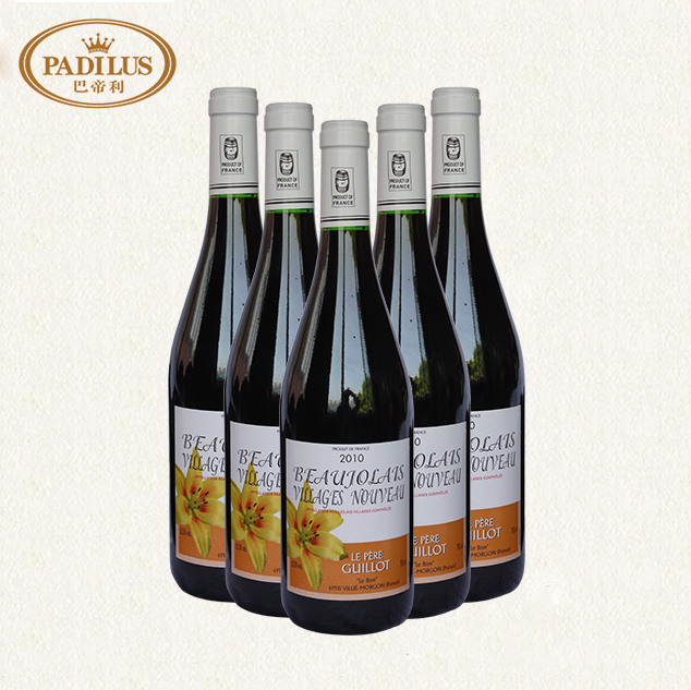 【整箱特惠】法国吉悦博若莱干红葡萄酒750ml*6瓶 村庄级aoc级别 原瓶