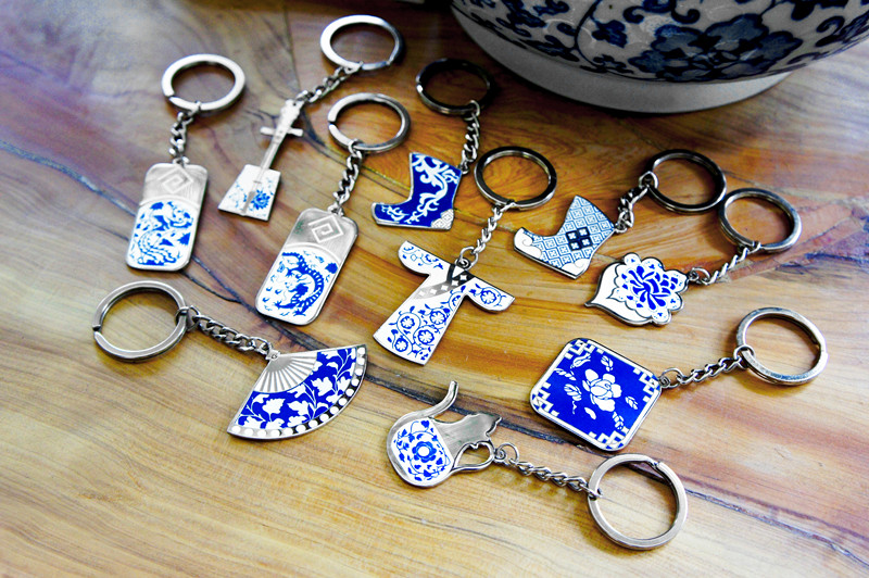 内博文创〗青花瓷钥匙扣系列