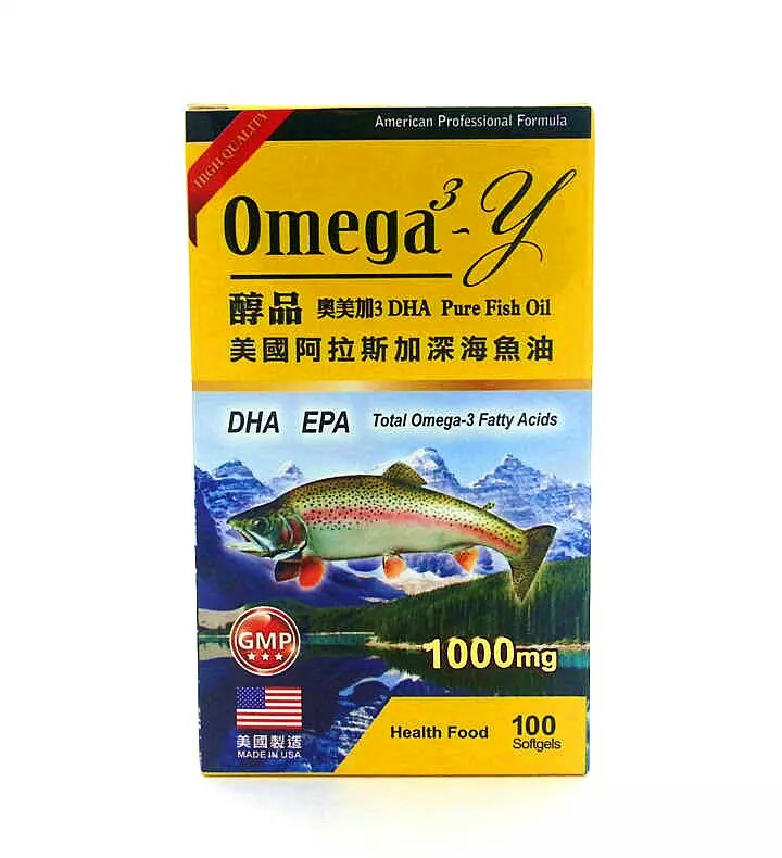 奥米加3美国阿拉斯加深海鱼油1000mg/100粒