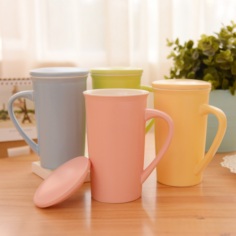 情侣陶瓷杯 创意咖啡牛奶杯 纯色杯子 水杯马克杯 小清新cup