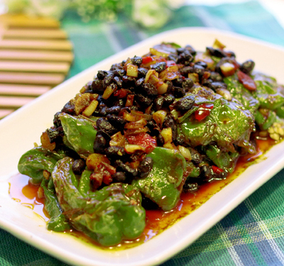 肉末虎皮青椒