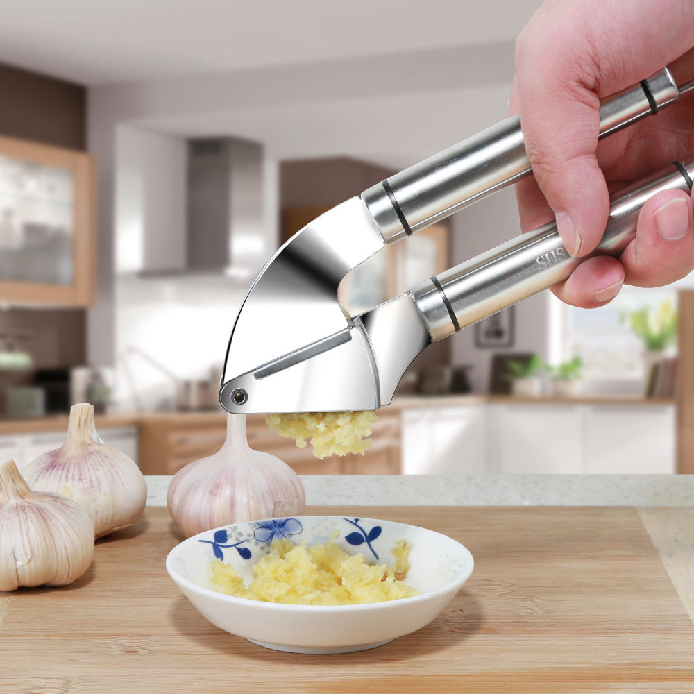 高档压蒜器 不锈钢蒜泥器捣蒜器剥蒜器搅蒜器绞蒜蓉磨姜