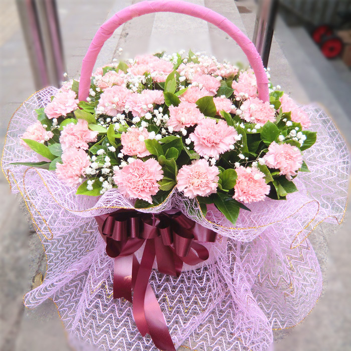 康乃馨花篮生日祝寿鲜花