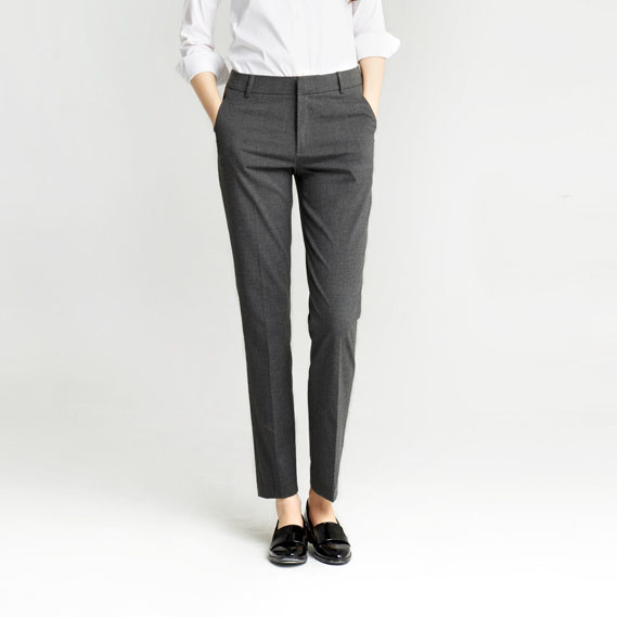 西装裤宽松女裤春秋长裤小脚裤小腿裤小黑裤女士烟管裤