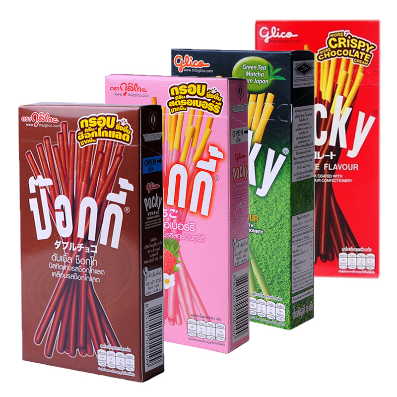 【泰国进口】pocky 格力高 百奇 草莓 巧克力味 饼干棒 47g