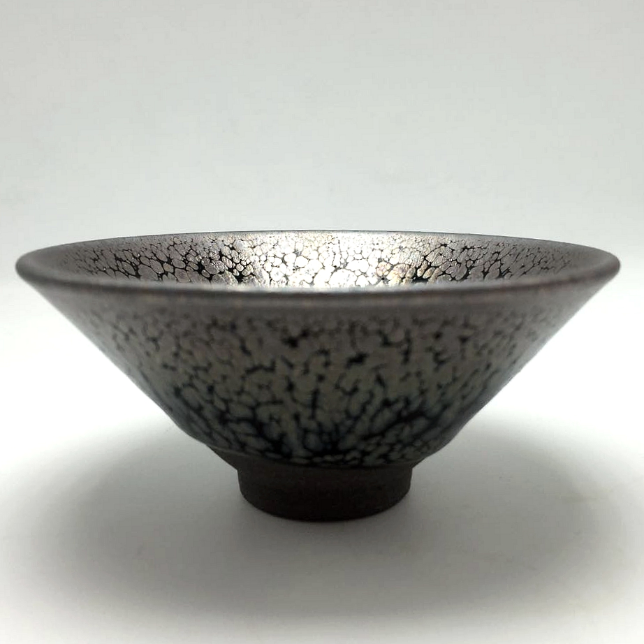 【收藏级】飞惺9cm敞口油滴鹧鸪斑建盏天目茶碗茶杯