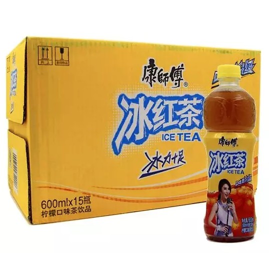 冲冠康师傅冰红茶 茶饮料 茶类饮品600ml*15瓶