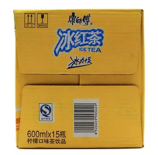冲冠康师傅冰红茶 茶饮料 茶类饮品600ml*15瓶