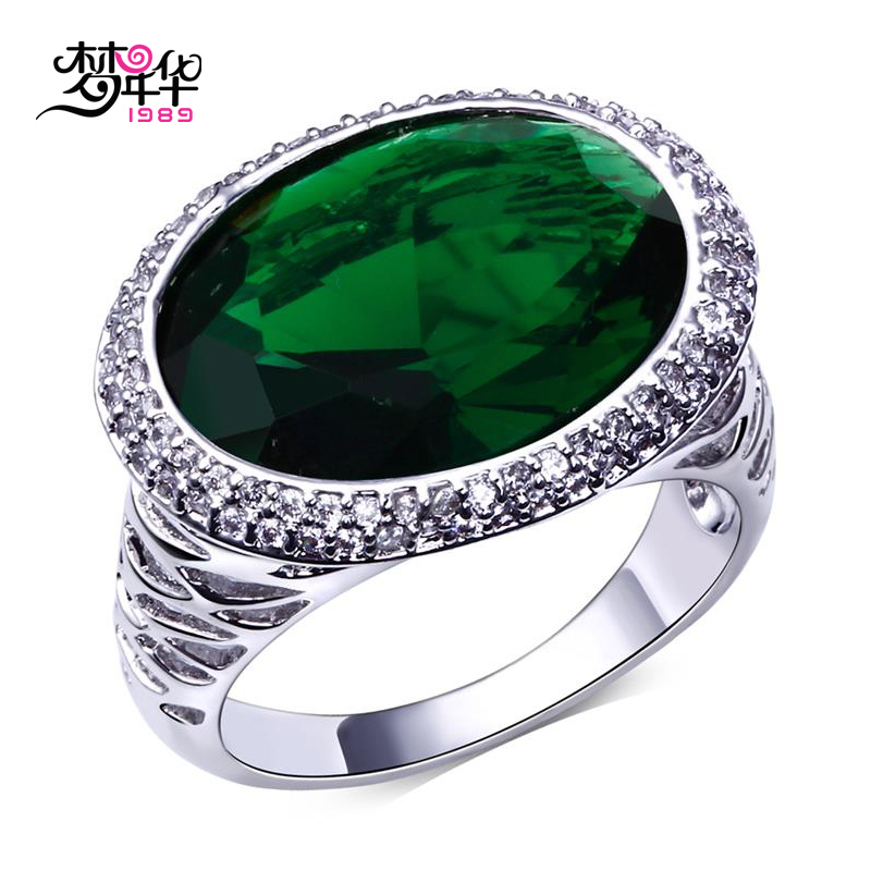 梦年华 蓝色石戒指 流行饰品 时尚设计甜美指环 礼物 包邮