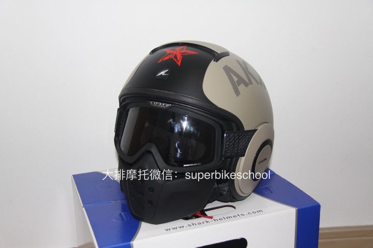 【现货】鲨鱼 shark raw 复古组合鬼面盔