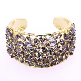 saint lee london ms.sicily系列水晶手镯 铜镀18k金/仿水晶