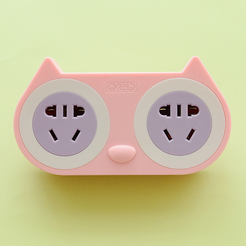 三年二班卡通可爱小插座usb智能插座插线板排插手机充电器