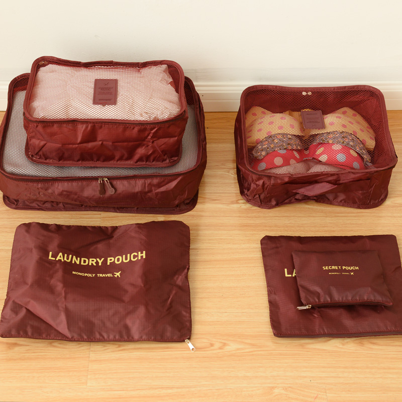 三年二班●韩版 旅行套装收纳袋 防水衣服内衣整理袋套装收纳包