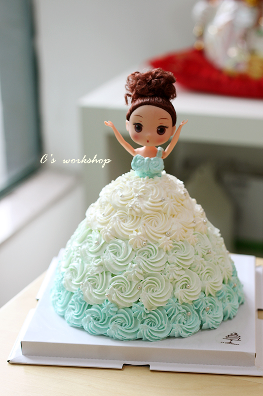 立体芭比娃娃a款 水果忌廉蛋糕