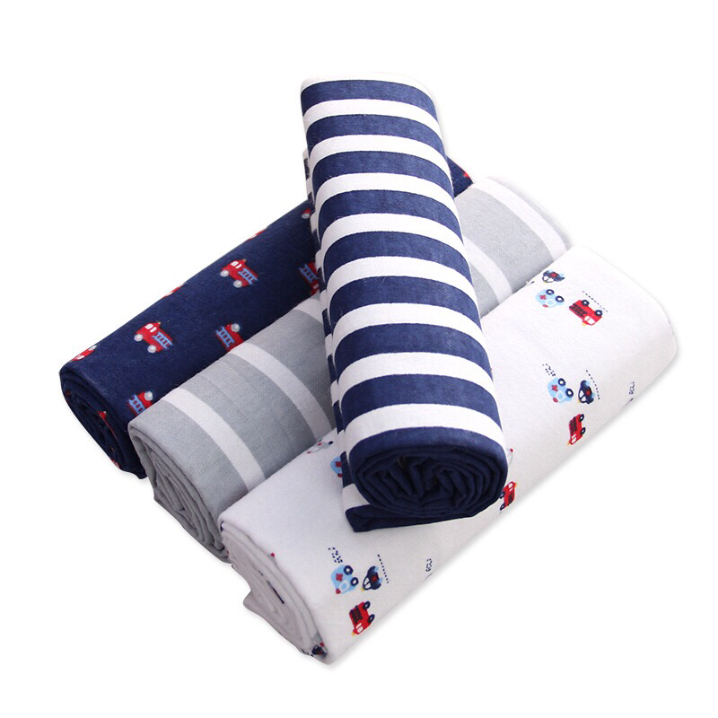 婴幼儿天然纯棉法兰绒被单 包布小毯床单3套起