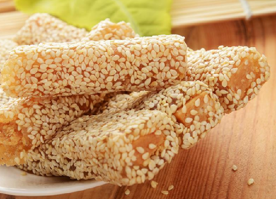 鸭脖子糖 花生芝麻软糖卷 潮汕传统糕点