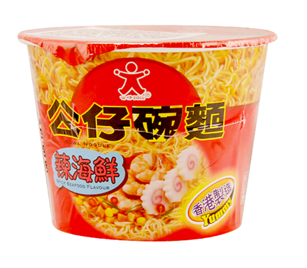 4892333101563 公仔面辣海鲜味公仔面-碗装110g*12(香港)