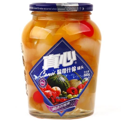 真心温带什锦罐头880g