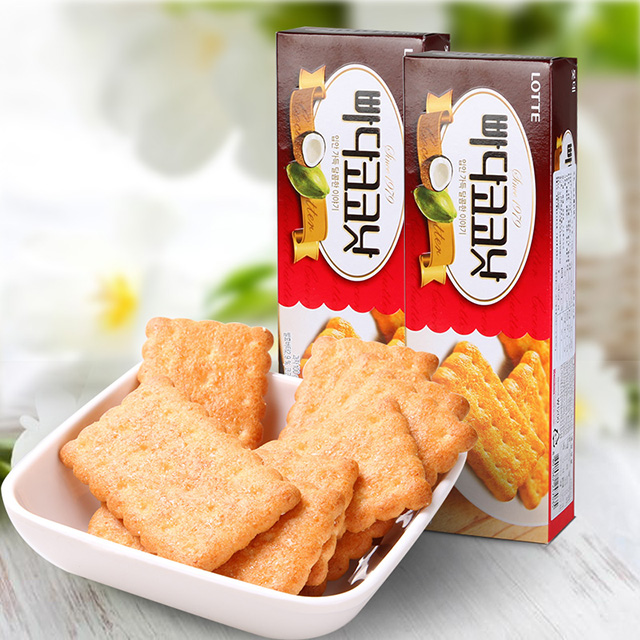 【涵食人家】韩国乐天椰奶饼干 香脆奶香蜂蜜烤制100g