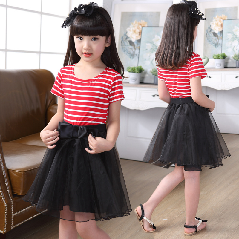 童装女童夏装新款连衣裙大童儿童裙子纯棉宝宝短袖公主裙夏季