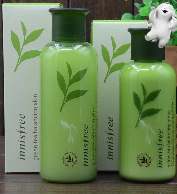 innisfree悦诗风吟9月起新品绿茶平衡水乳一对补水