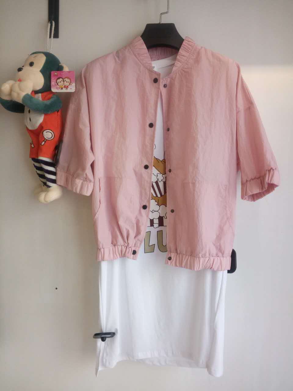 【悦尚】百搭短外套女蝙蝠中袖夹克上衣 - 悦尚服饰