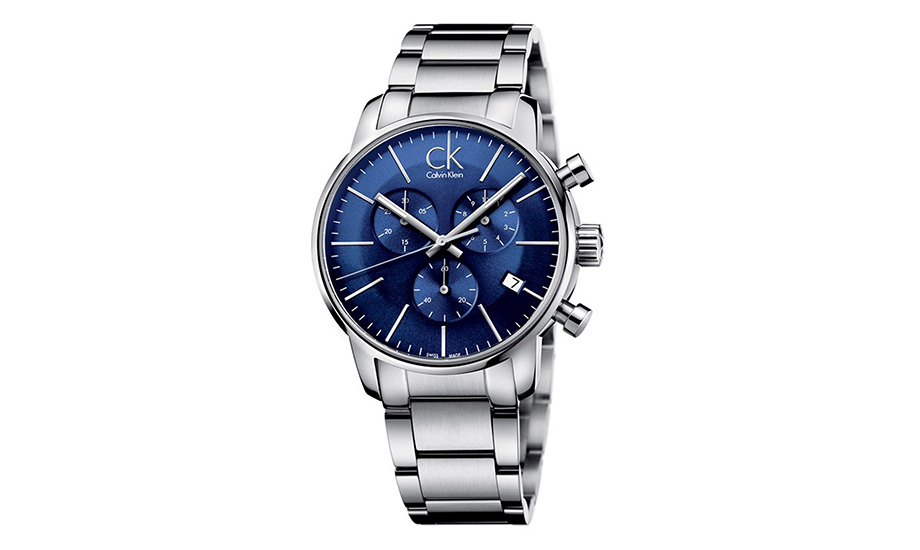 calvin klein 卡尔文·克莱恩 蓝色表盘 316精钢表带 男士石英腕表