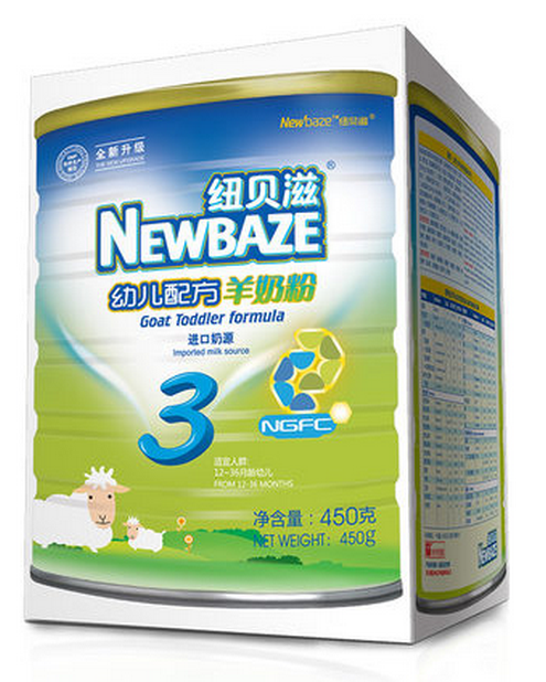 newbaze/纽贝滋羊奶粉幼儿奶粉三段奶粉1-3岁宝宝450g罐