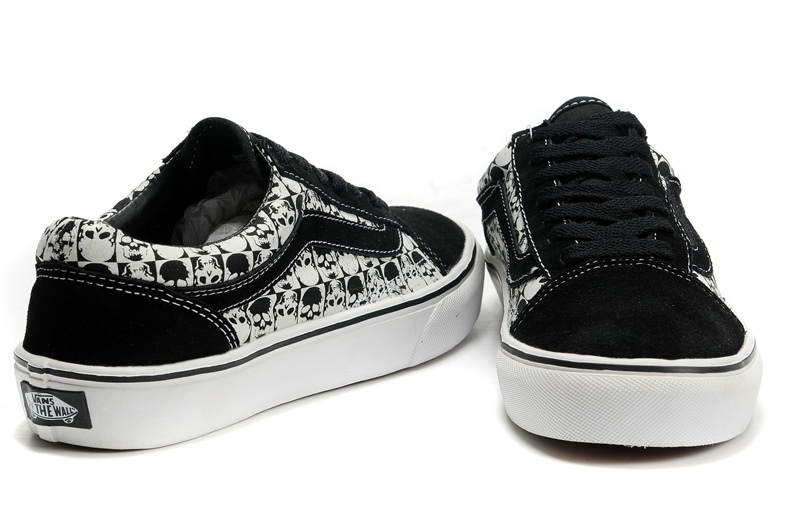 vans 万斯 骷髅头黑白