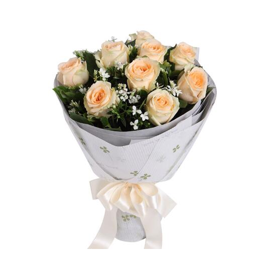 香妃—香槟玫瑰9枝