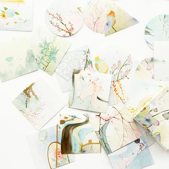 三年二班● 创意DIY手帐贴 可爱卡通动物古风贴