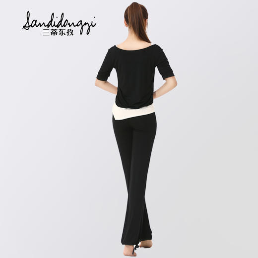 春夏瑜伽服套装三件套宽松女速干显瘦短袖韩国愈加服跑步长裤A061 商品图3